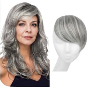 SARLA Clip in Side Bangs Extension Straight Synthetic Fake Bangs One Piece